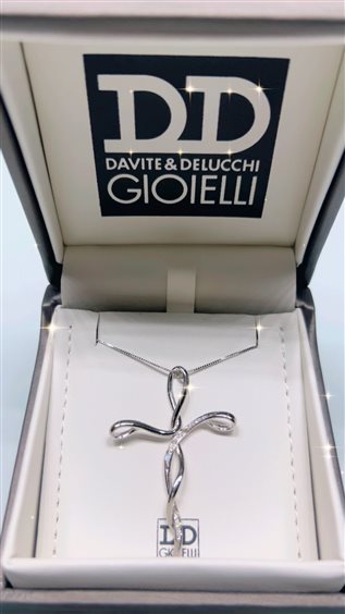 Collar Davite & Delucchi Mujer in Oro blanco Diamante 0.07 Ct CLN010098 11 - CLN010098 11